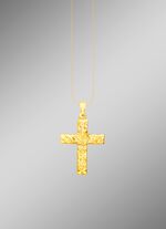 Klassischer Kreuz-Anh&auml;nger mit Struktur 