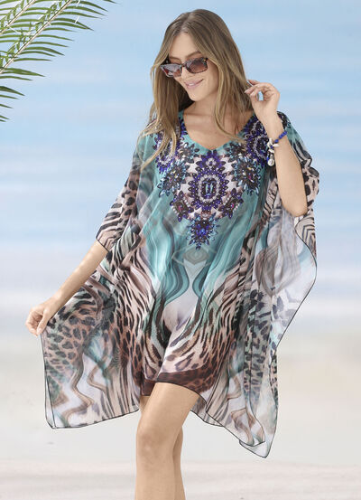 Laurina Tunika mit Schmucksteinchen 