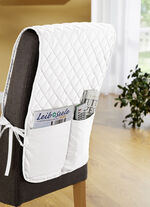 Stuhlhusse mit Taschen und Bandeinfassung NATUR