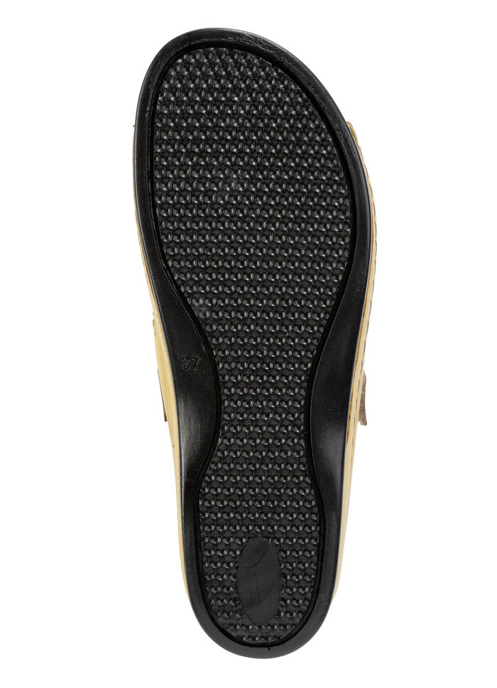 Gemini Pantolette aus teilweise schattiertem Rind-Nappaleder MAISGELB