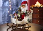 Beleuchteter Weihnachtsmann mit Schlitten 