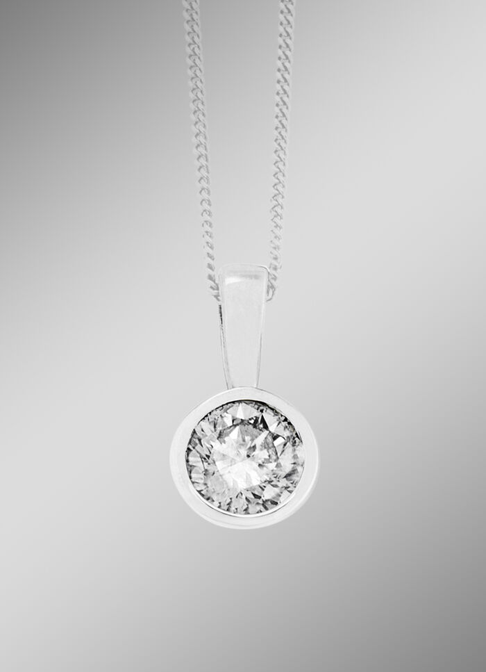 Solitär-Anhänger mit Brillant 