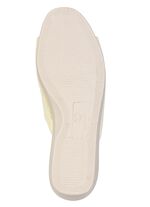 Klassische Damen-Hausschuhe, aus Textilmaterial GELB