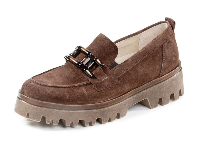 Waldläufer Loafer aus Veloursleder BRAUN