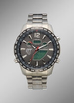 Funk-Solar-Herrenuhr mit Edelstahlbandgeh&auml;use 