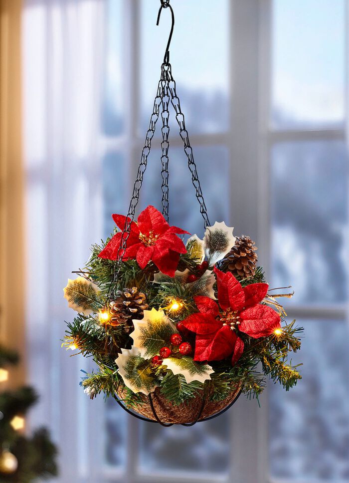 Beleuchtete Deko-H&auml;ngeampel 