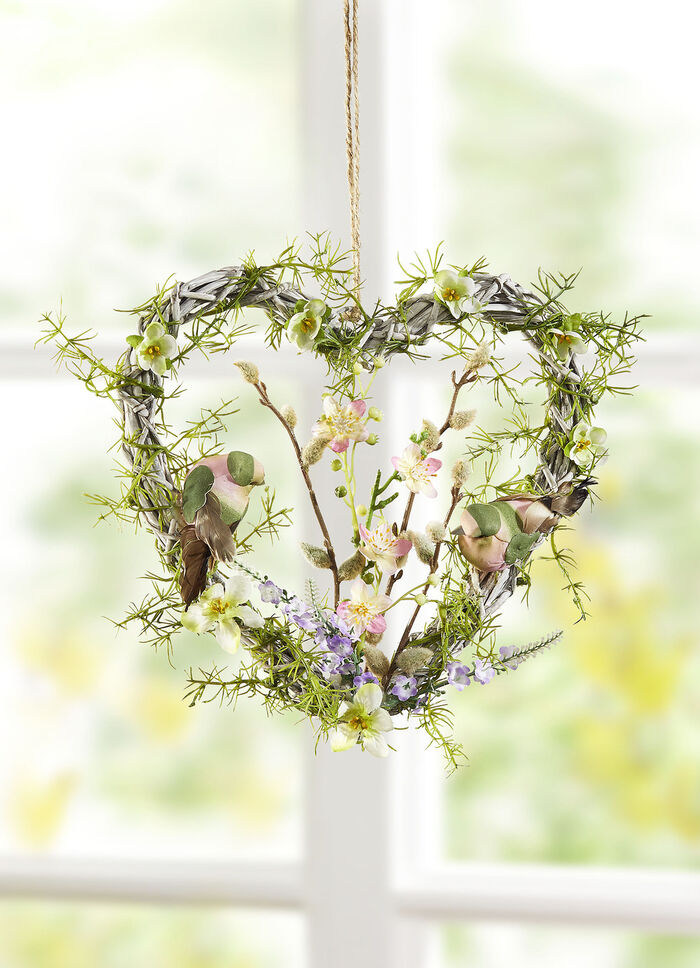 Wandherz in fr&uuml;hlingshafter Farbkombination 