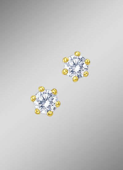 Massive Brillant-Ohrstecker 