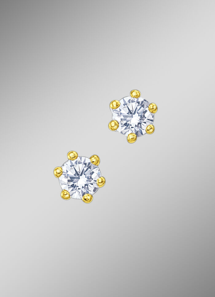 Massive Brillant-Ohrstecker 