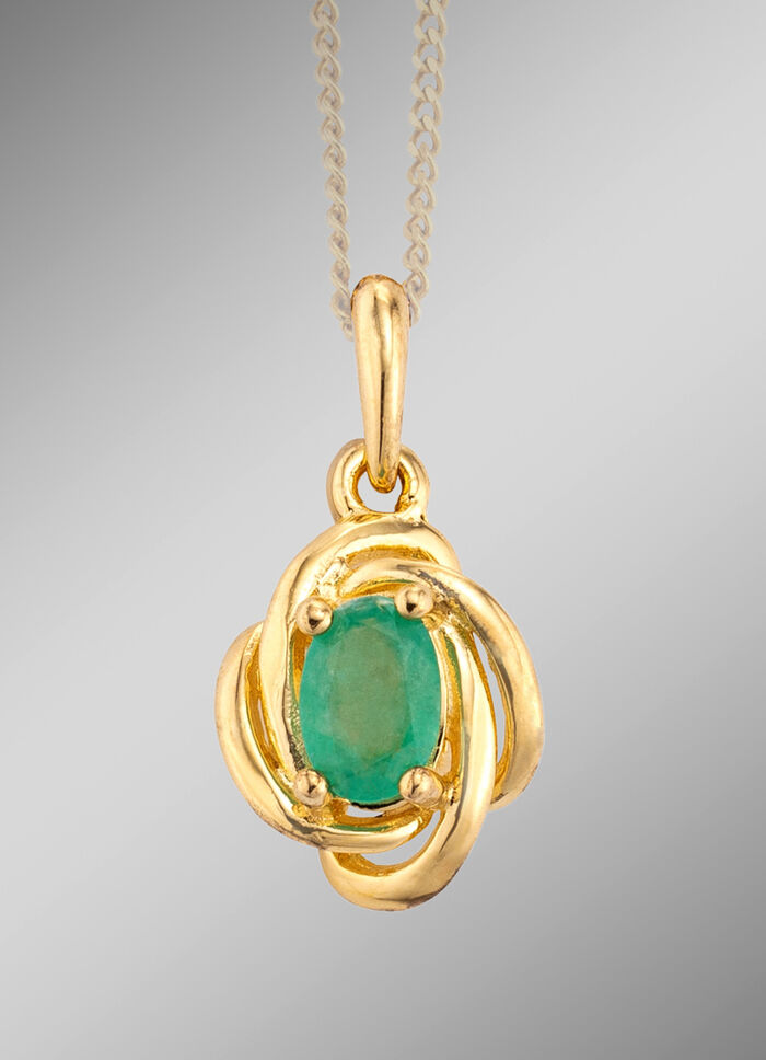 Anh&auml;nger mit Smaragd 