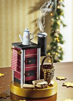 R&auml;ucherofen aus dem Erzgebirge ROT