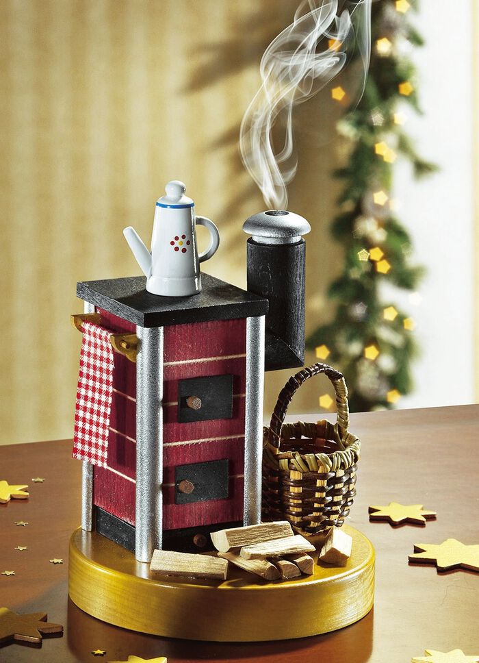 R&auml;ucherofen aus dem Erzgebirge ROT