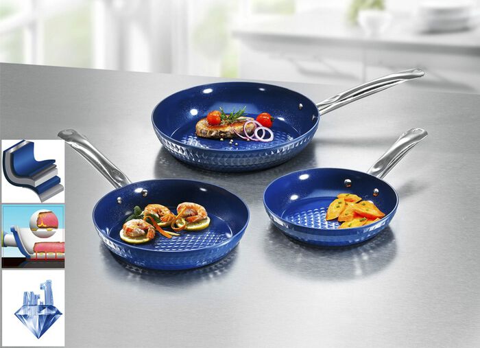Ceraflon Pfannen-Set, 3-teilig, mit Diamant-Antihaft-Versiegelung 