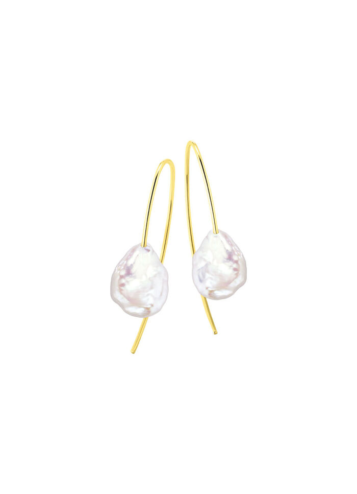 Ohrhacken mit Keshi-Perlen 