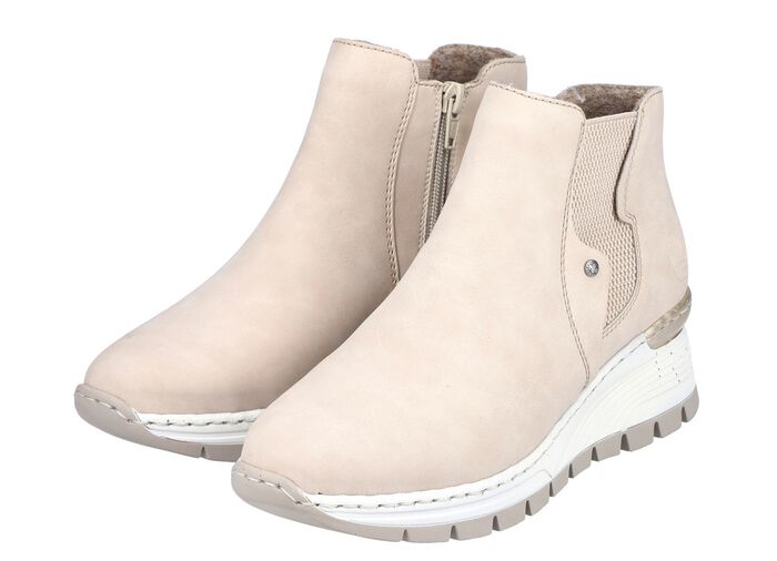 Rieker Stiefelette aus weichem Nubukmaterial BEIGE