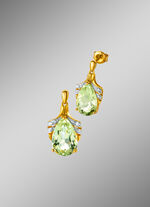 Ohrstecker mit einem tropfenförmigen Amethysten 