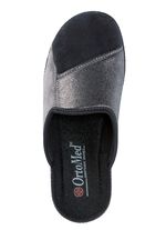 Klassische Damen-Hausschuhe, Weite H, im Textil-Materialmix 