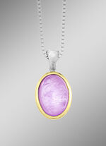 Anhänger in Bicolor mit Milky-Kunzit 