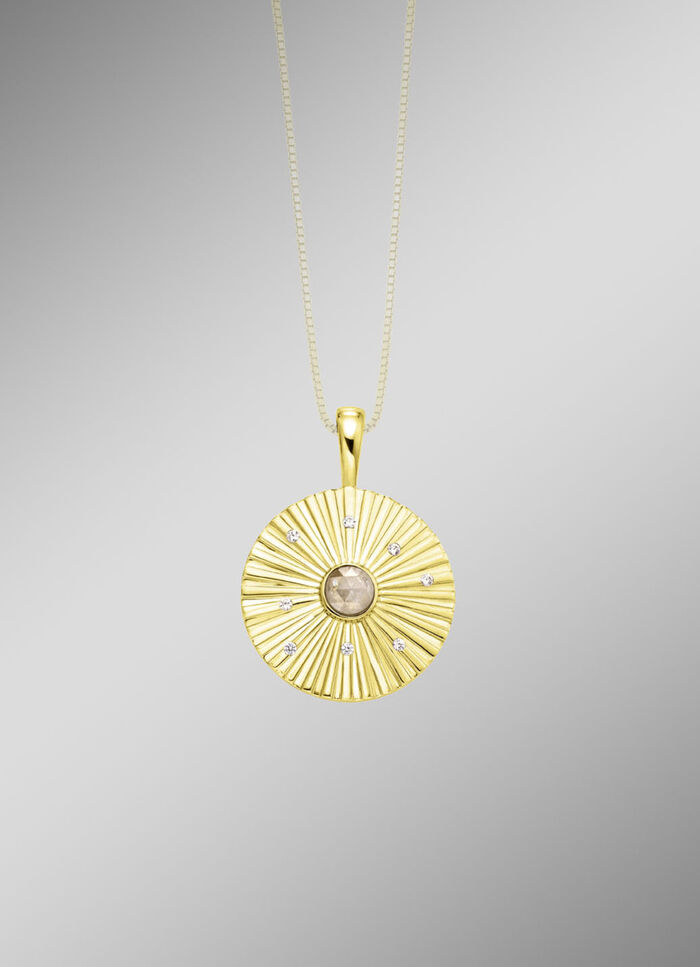 Vergoldeter Anhänger mit Zirkon 