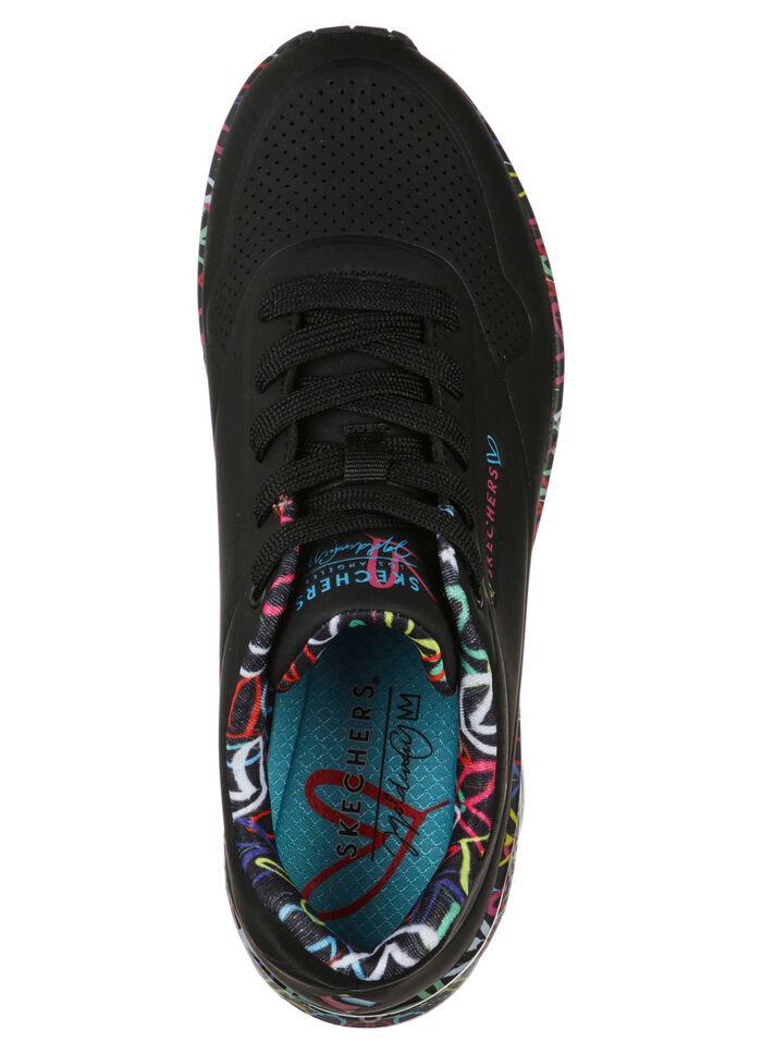 SKECHERS, trendige Damen-Sneaker, mit sichtbarem Luftpolster SCHWARZ