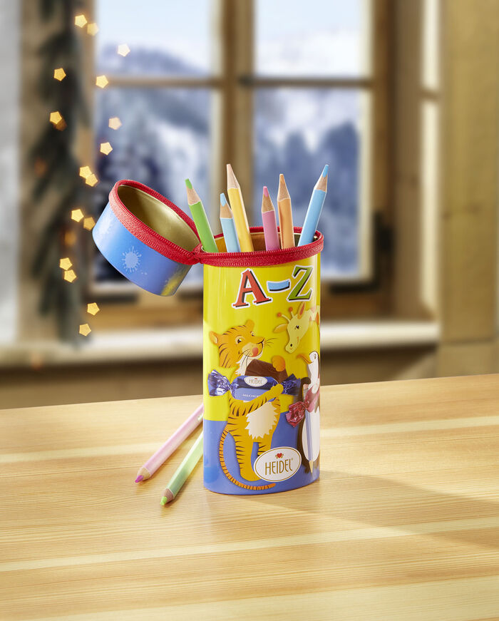 Stiftebox A&ndash;Z mit s&uuml;&szlig;er F&uuml;llung 