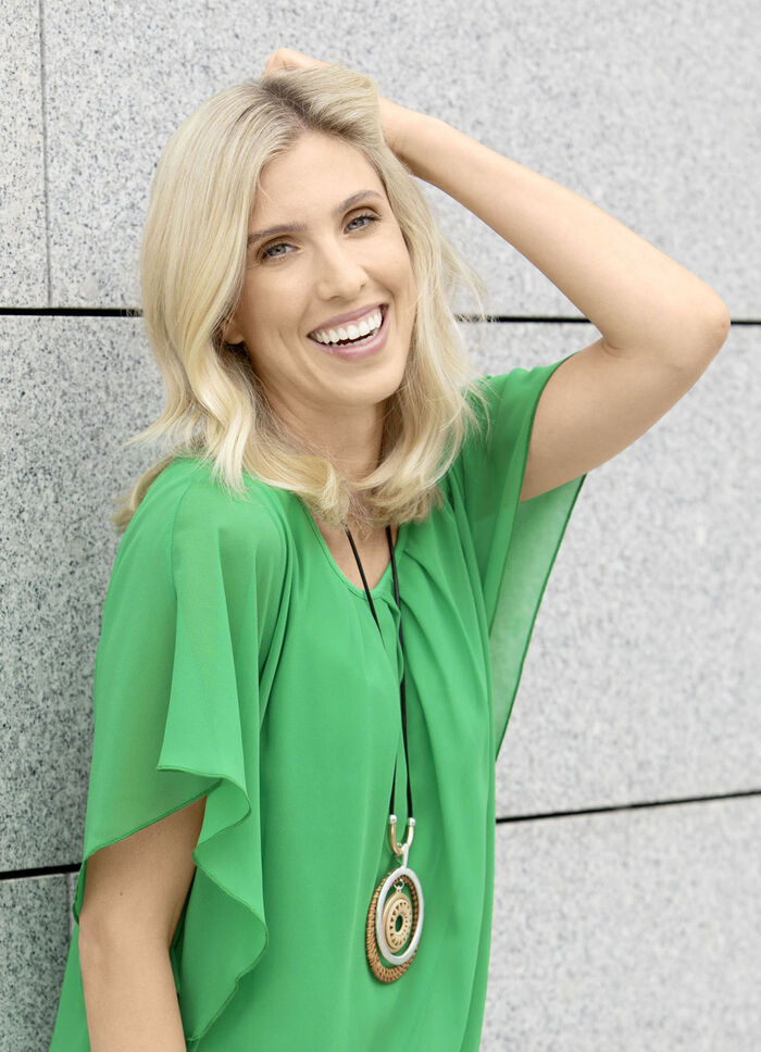 Herrliche Halskette aus interessantem Materialmix 