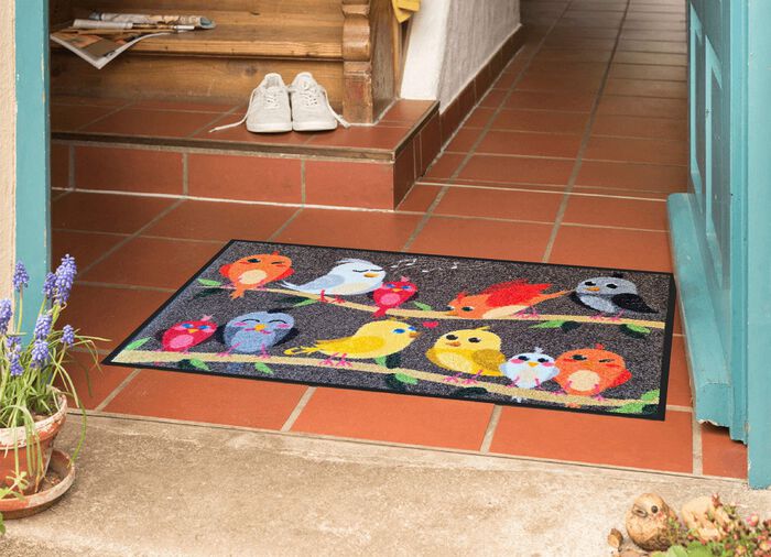 Fu&szlig;matte Vogelfamilie 