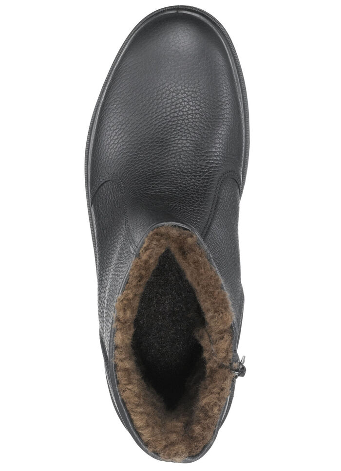 GINO GALANTE, gefütterte Herren-Stiefel, Winterschuhe, mit Lammfell SCHWARZ