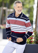 Poloshirt mit elastischen B&uuml;ndchen-Abschl&uuml;ssen 