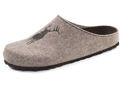 GINO GALANTE, trendige Herren-Hausschuhe, Weite H, mit Hirsch-Stickerei 