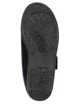 Bequeme Damen-Klettschuhe, Weite H, mit herausnehmbarem Fu&szlig;bett SCHWARZ