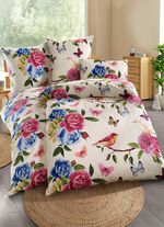 Beidseitig bedruckte Bettw&auml;sche-Garnitur von Florella 