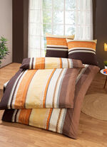 "DOBNIG" Bettwäsche-Garnitur MARONE-GOLD