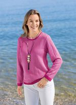 Pullover mit Alloverstruktur MAGENTA-ROS&Eacute;