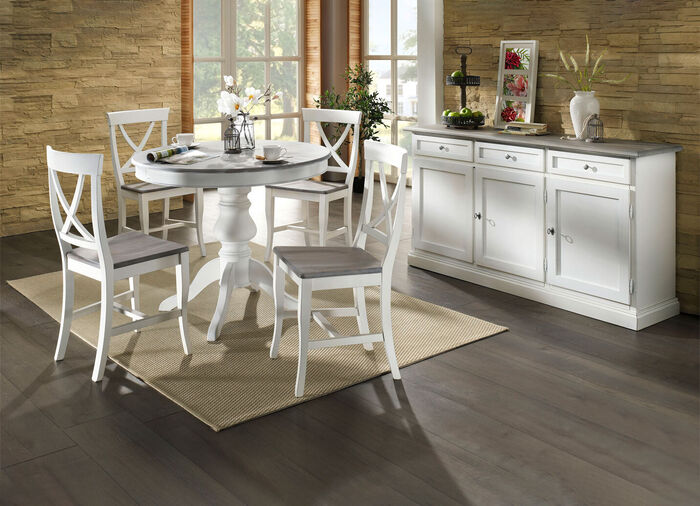 Esstisch, ausziehbar, mit Beinen aus massiver Buche 