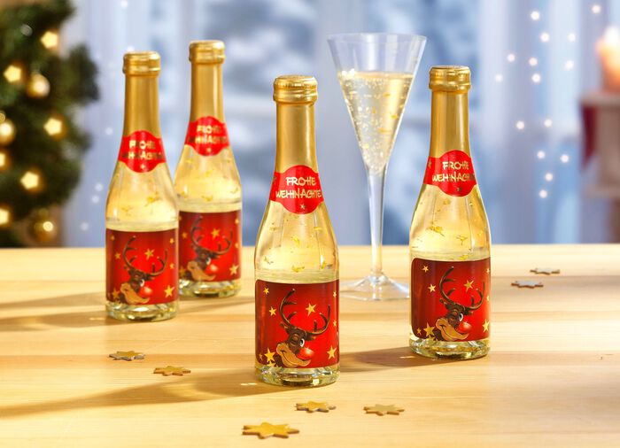 Piccolos, 4er-Set, mit 22 Karat Blattgold 