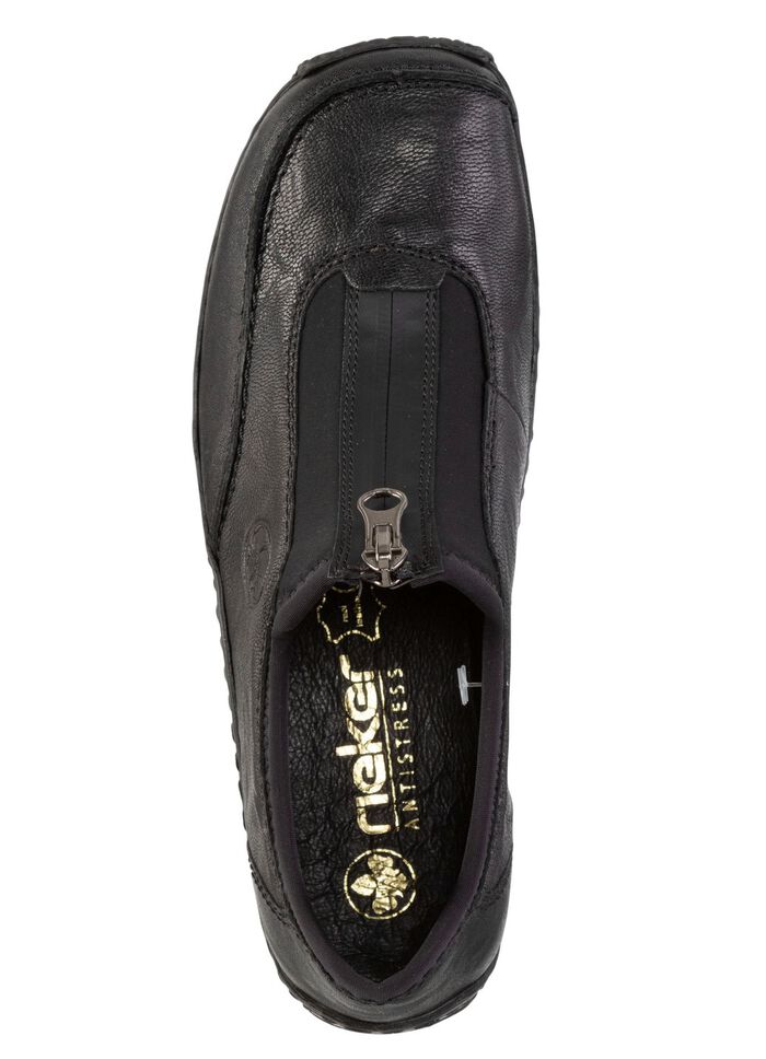 Rieker, klassische Damen-Slipper, mit Rei&szlig;verschluss SCHWARZ