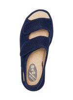 Bequeme Damen-Sandalen, Weite H, aus gepolstertem Textilmaterial 