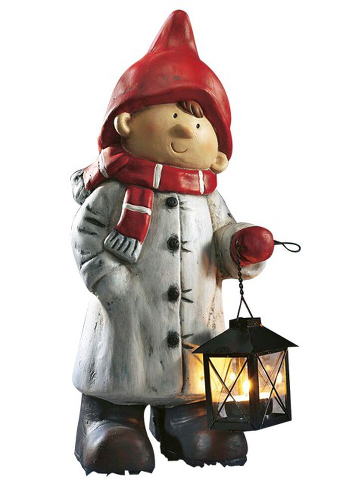 Winterkinder mit Laterne WEISS