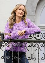 Pullover mit Effektgarn FLIEDER MELIERT