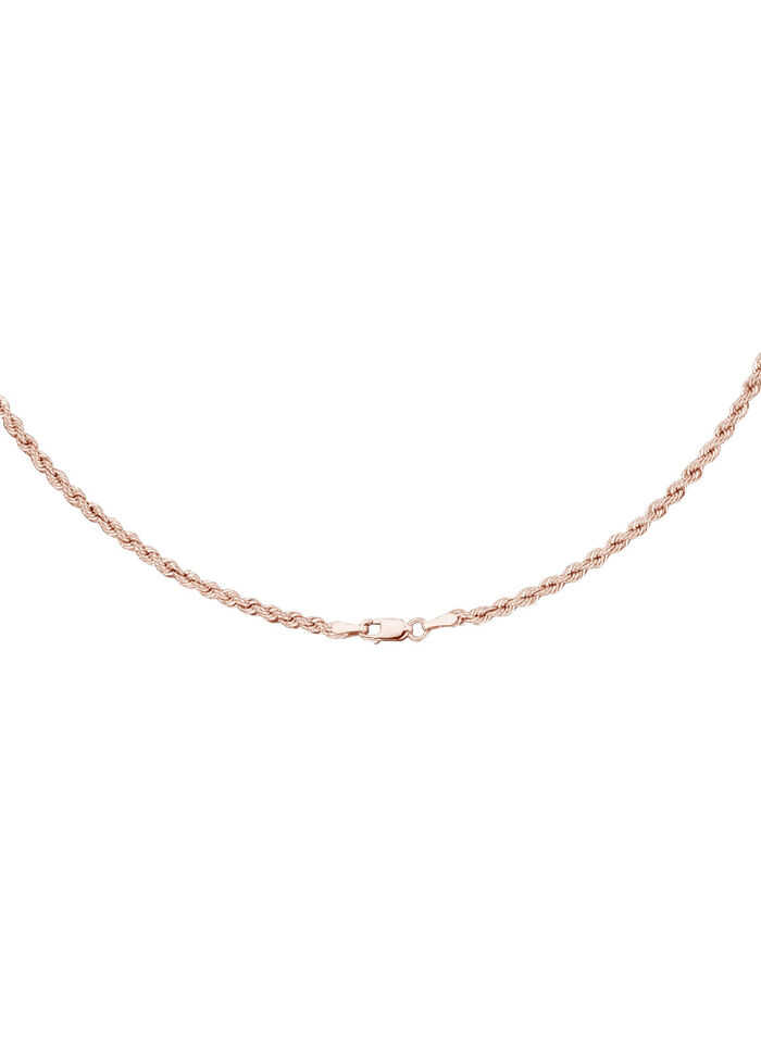 Stilvolle Kordel-Halskette in Roségold 