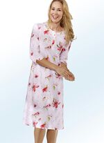 Zweierpack Nachthemden, 3/4-lange Ärmel mit Knopfleiste 