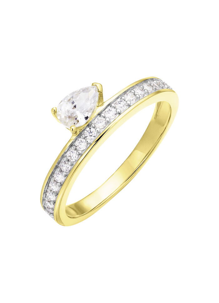 Interessanter Damenring mit Zirkonia 