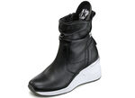 Stiefelette aus weichem Nappaleder SCHWARZ