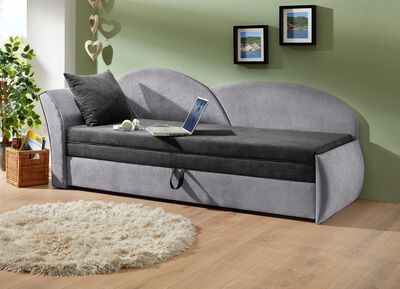 Schlafsofa mit Bettkasten und 1 Dekokissen 
