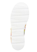 Waldl&auml;ufer Sneaker aus beschichtetem, floral bedrucktem Textilmaterial WEISS-BUNT