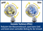 Duschkopf Aquadon EcoTornado mit genialem Turbinen-Effekt GOLD
