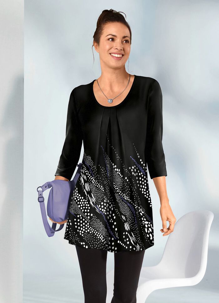 Attraktives Longshirt mit 3/4-langen &Auml;rmeln 