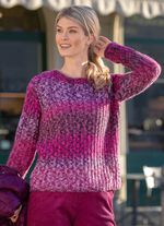 Pullover mit Alpaka und tollem Farbverlauf PINK-LILA-MULTICOLOR