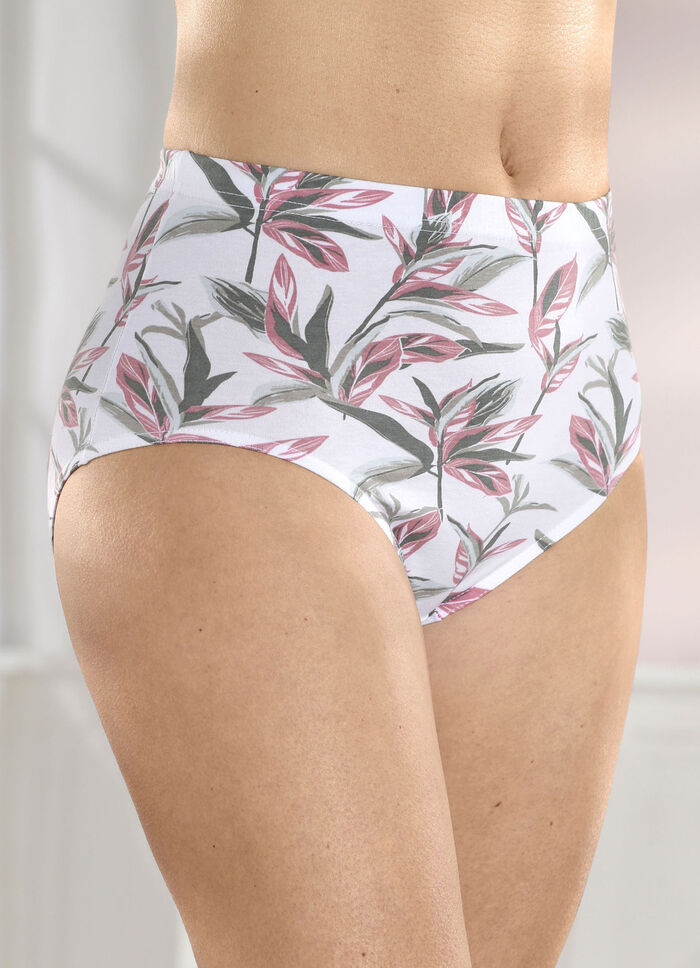 Viererpack Slips mit Floraldessin 